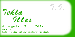 tekla illes business card